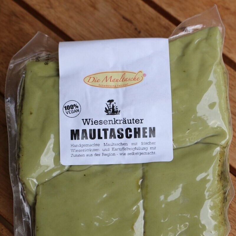 Vegane Wiesenkräuter-Maultaschen 4-er Pack ca. 380 Gramm