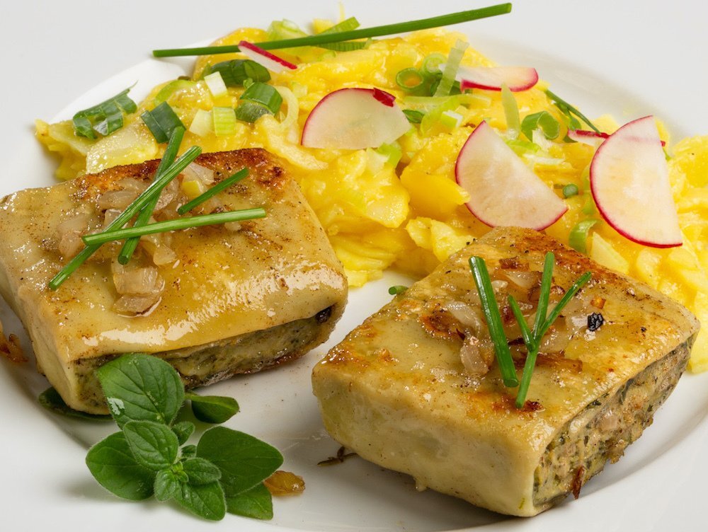 Kalbfleisch Maultaschen mit Spinat 4-er Pack ca. 380 Gramm