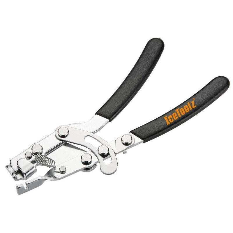 IceToolz kabelspantang 01A1, met blokkering ~4.0mm, zilver