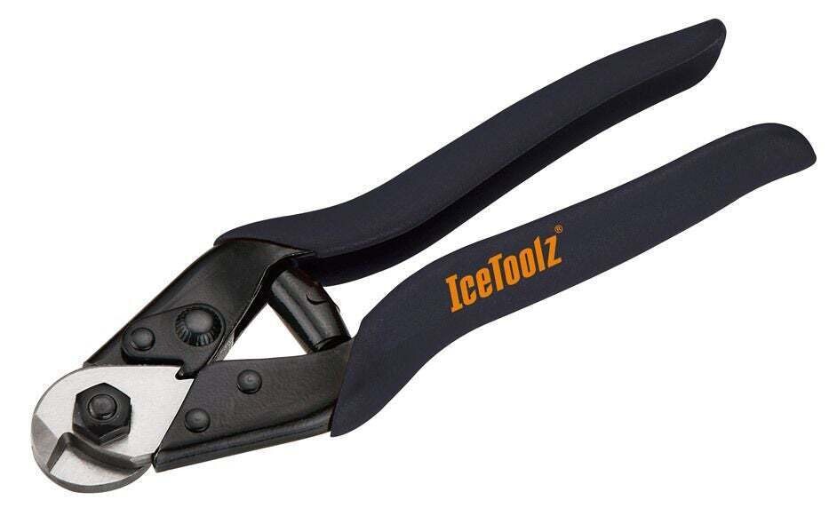 IceToolz kabelkniptang 67B4, met bufferveer ~4.0mm, zwart