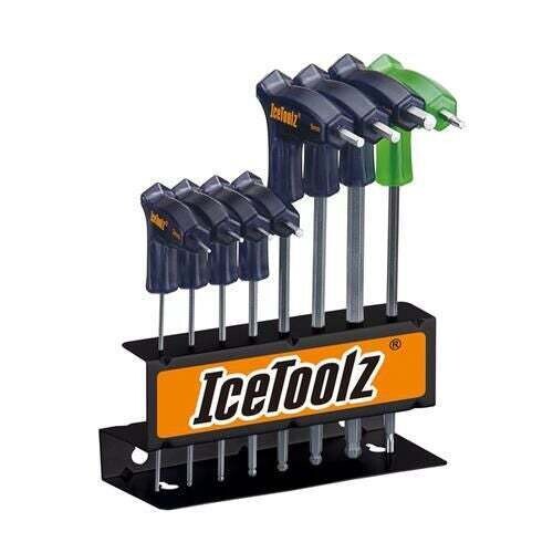 IceToolz 6-kantsleutels 7M85, TwinHead set 8-delig, zwart