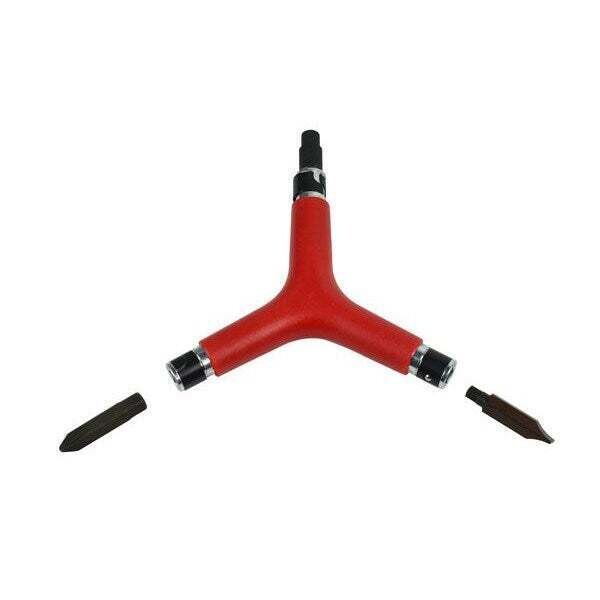 IceToolz Y-sleutel 74B1, hex-, steek-& kruisschroevendraaier multitool, rood