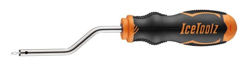 IceToolz nippelspanner 12S5, voor hoge velg, draaibaar, zwart