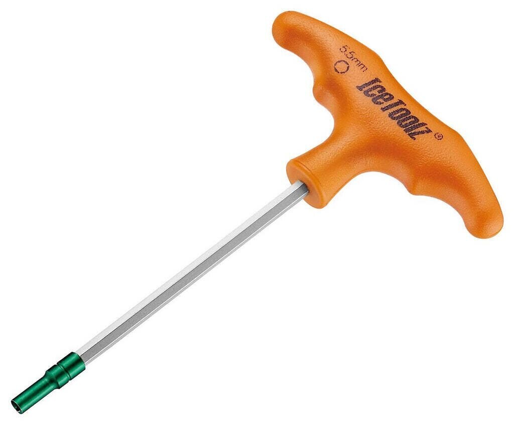 IceToolz nippelsleutel 12B7, 4-kant, met T-handvat 3.2mm, oranje