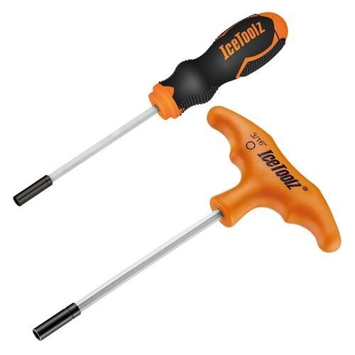 IceToolz nippelsleutel 12A5, set 3/16”, zwart