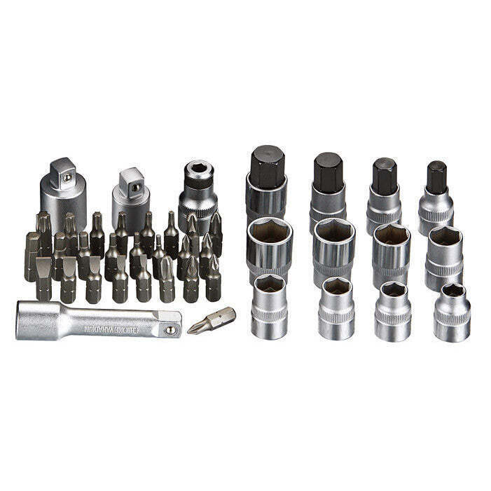 IceToolz Xpert doppen- en bitset E21K, 41-delig 1/4” en 1/2” adapters