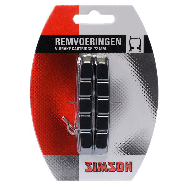 Simson remblok voor remschoen V-brake 72mm per set
