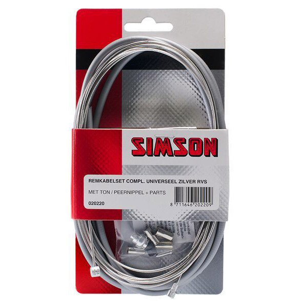 Simson remkabelset compleet ton-peer nippel RVS