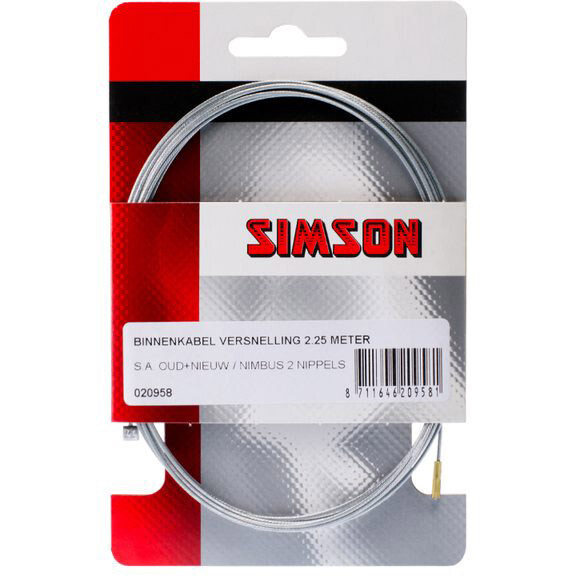 Simson binnenkabel versnelling S.A./Gazelle per stuk