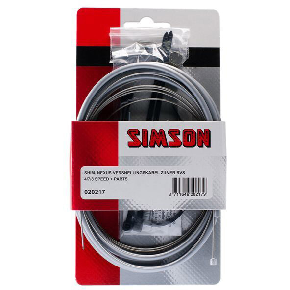Simson versnellingkabel compl. Nexus 4/7/8 rvs