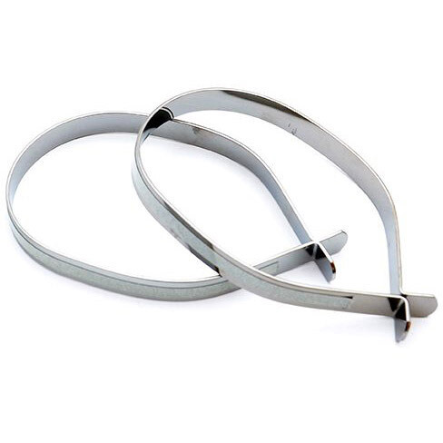 Simson broekklemmen reflectie per set, materiaal: Metaal