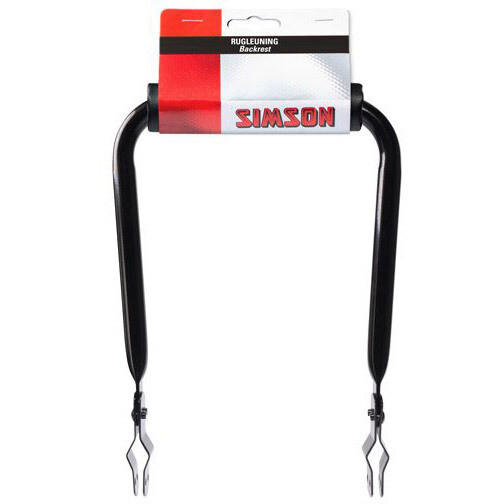 Simson rugleuning met kussen zwart vinyl
