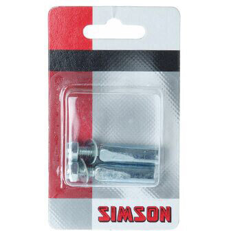 Simson crankspies zilver per 2 stuks