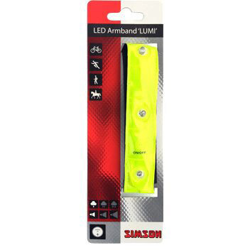 Simson reflectie armband 4-LED incl. batterijen