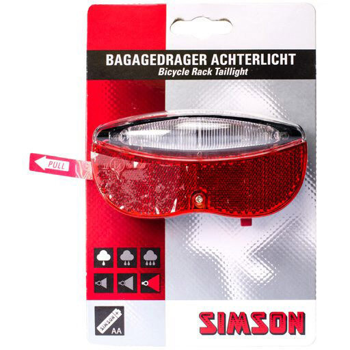 Simson bagagedragerachterlicht LED incl. batterijen