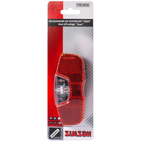 Simson bagagedragerachterlicht Coast LED incl. bat.