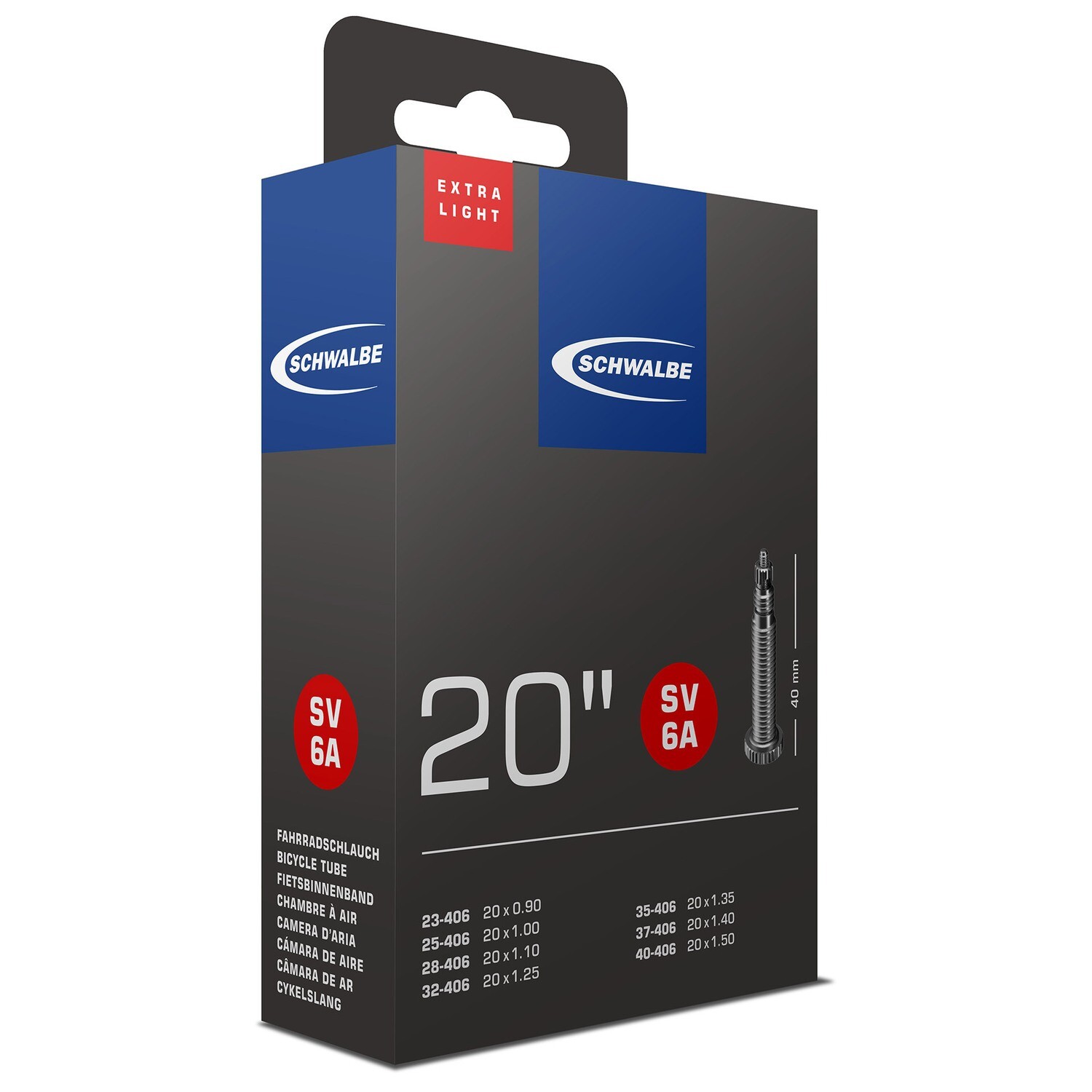 BIB Schwalbe Item 6A - 20" x-light 28/32/35/37/40-406