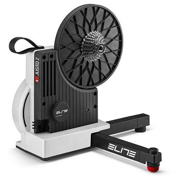 Elite Trainer Justo2 Met Power Meter Interactief Voorwielsteun Met Cassette