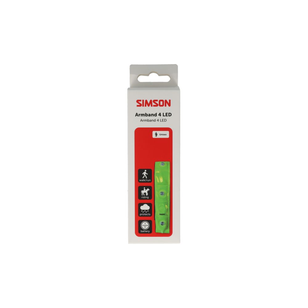 Simson Reflective Armband Lumi LED – 4 LEDs Simson Reflective Armband Lumi LED – 4 LEDs