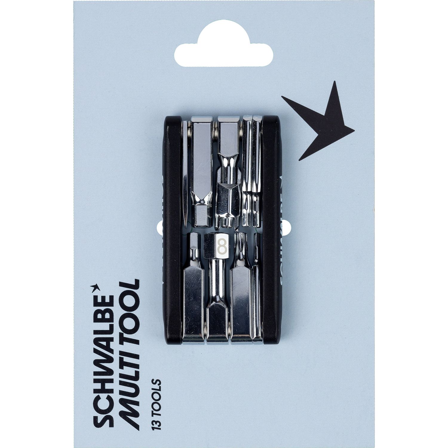 Schwalbe Multitool versie 2.0 incl. ventielhulpstukken Schwalbe Multitool versie 2.0 incl. ventielhulpstukken