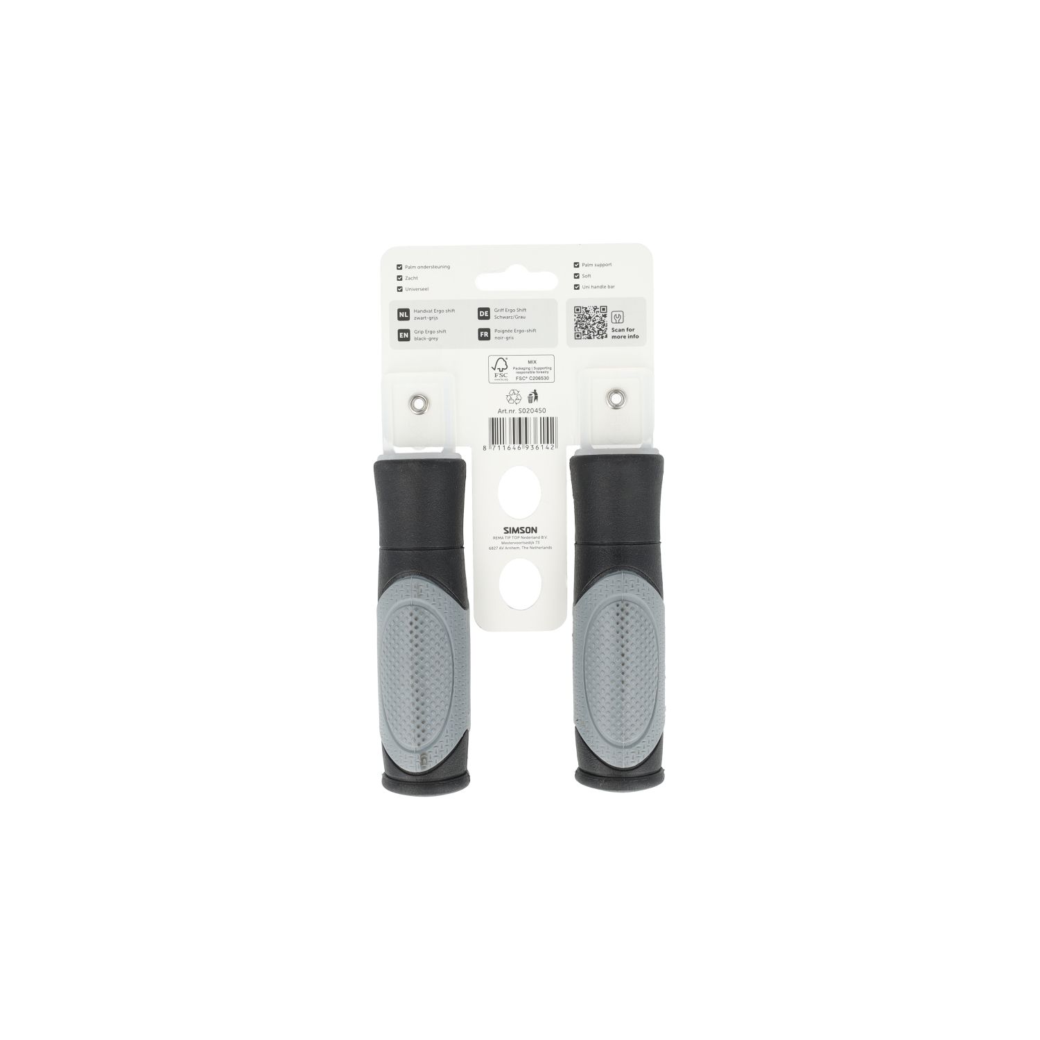 Simson Handvatten Ergo Shift – Zwart/Grijs