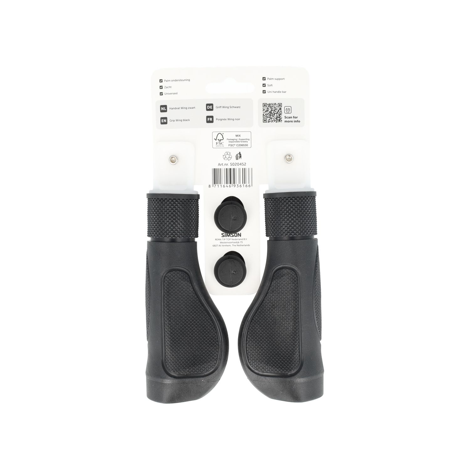 Simson Handvatten Wing – Ergonomisch Zwart