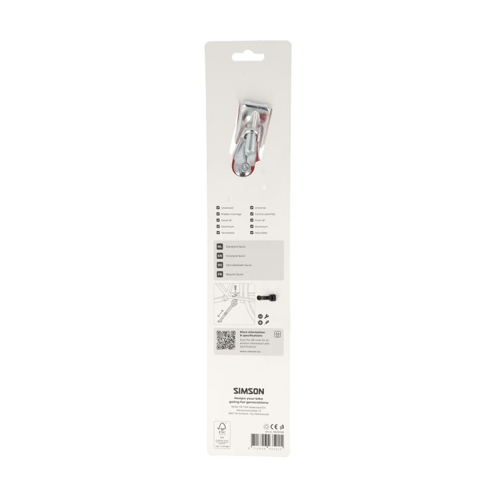 Simson Fietsstandaard Quick – Aluminium