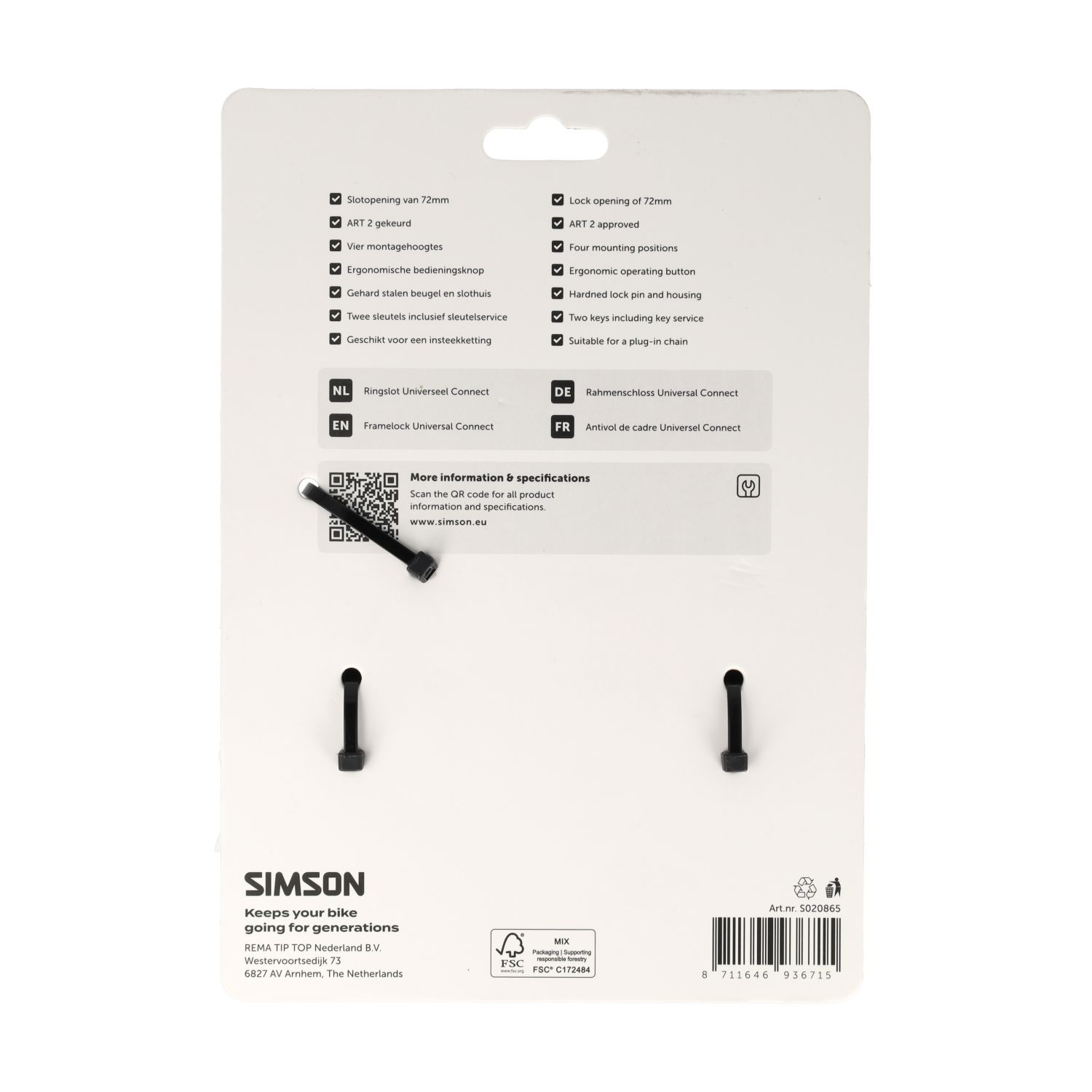 Simson Ringslot – Universeel Connect (ART2)