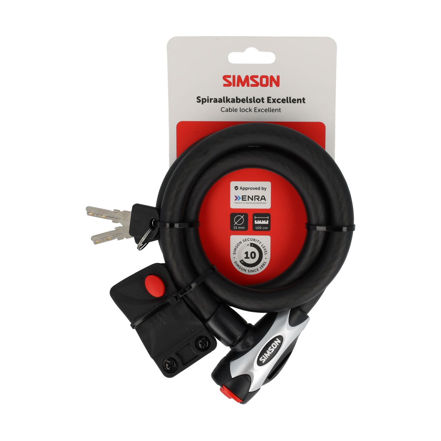 Simson Cable Lock Excellent L – 15mm x 100cm Simson Cable Lock Excellent L – 15mm x 100cm