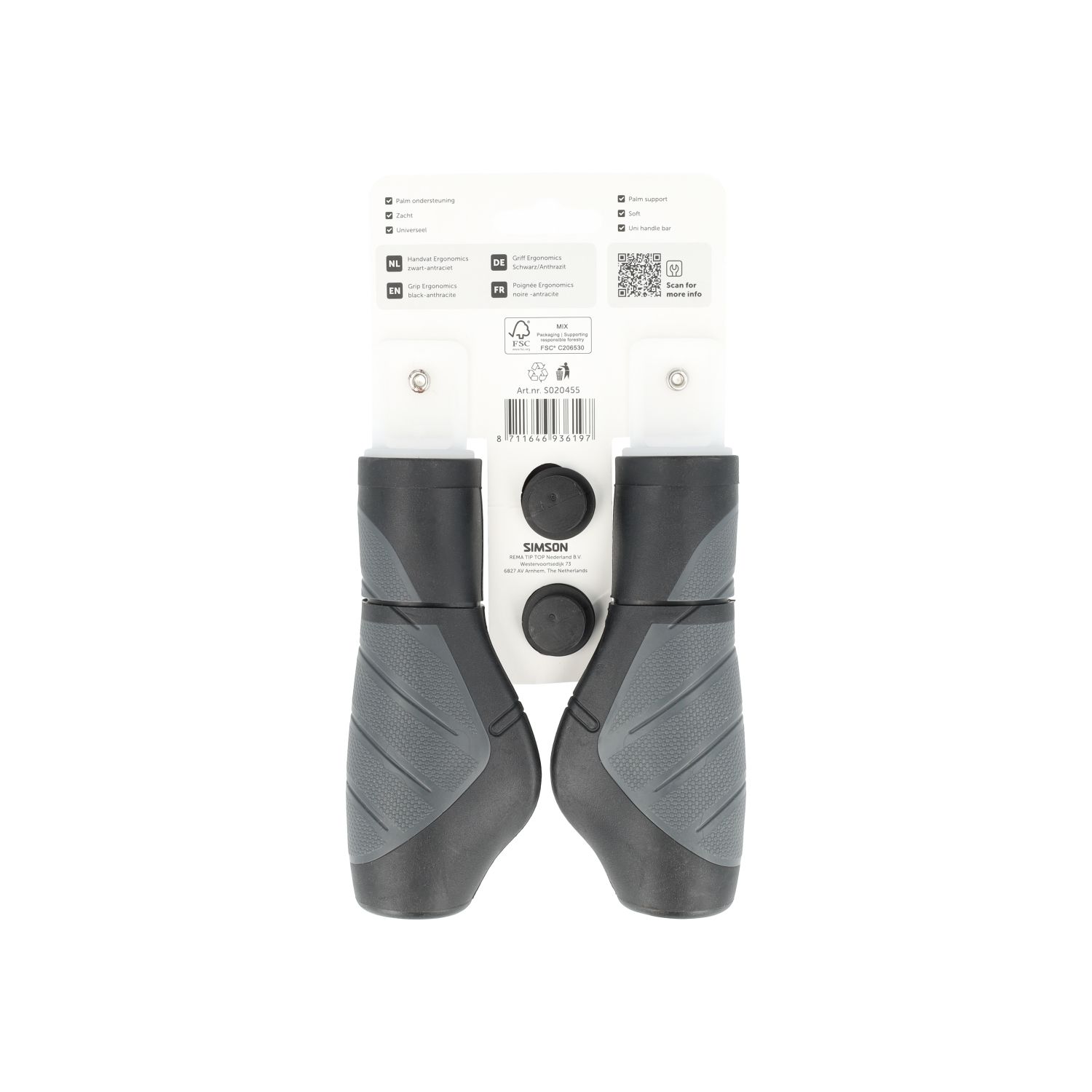 Simson Handvatten Ergonomics – Zwart/Antraciet