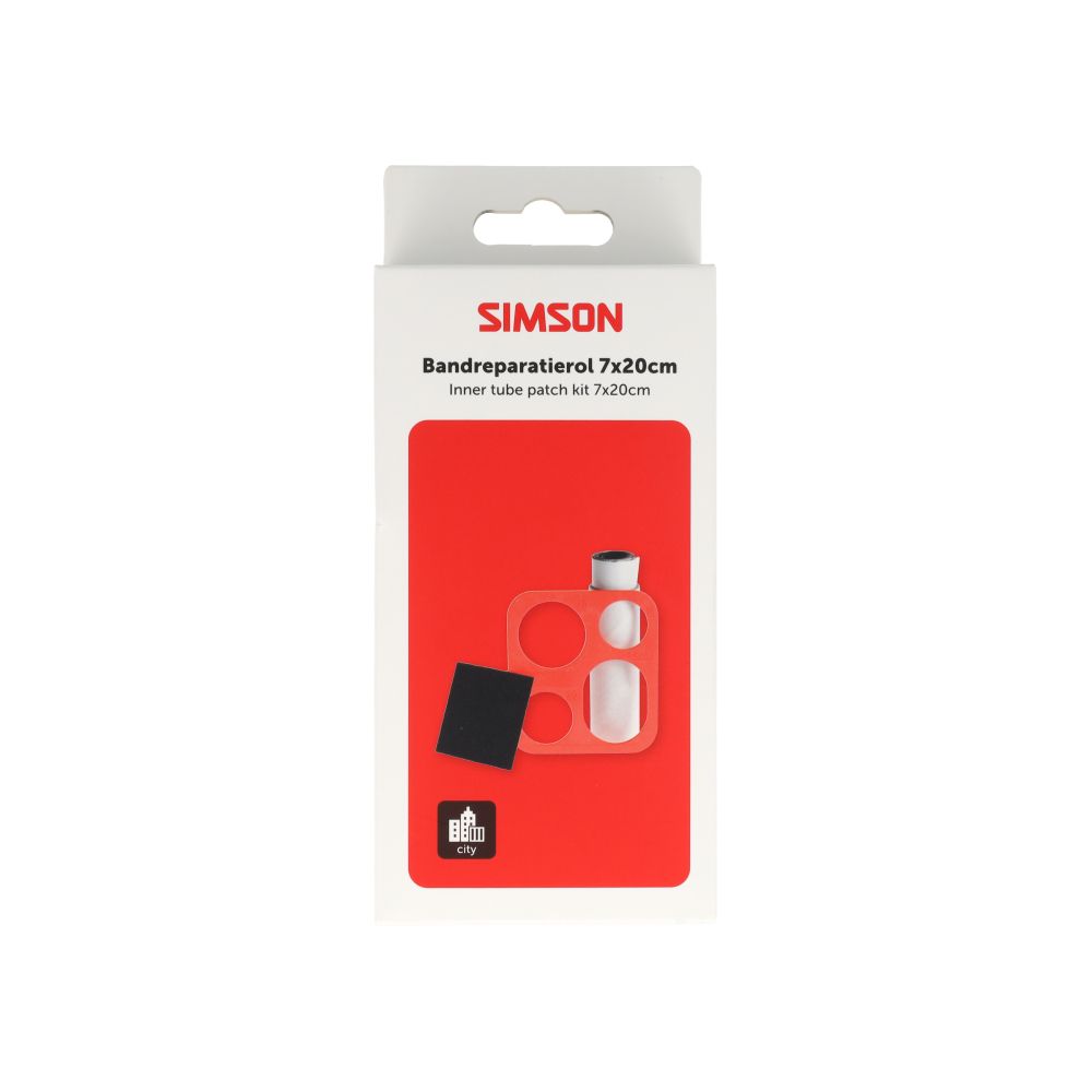 Simson Puncture repair kit, roll & template 7x20 cm Simson Puncture repair kit, roll & template 7x20 cm