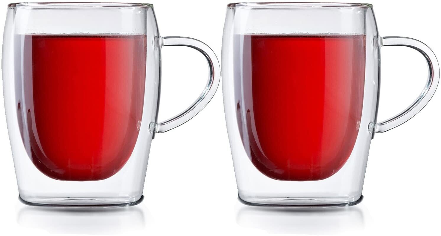 BORAL Tee Gläser-Set, doppelwandiges Borosilikatglas