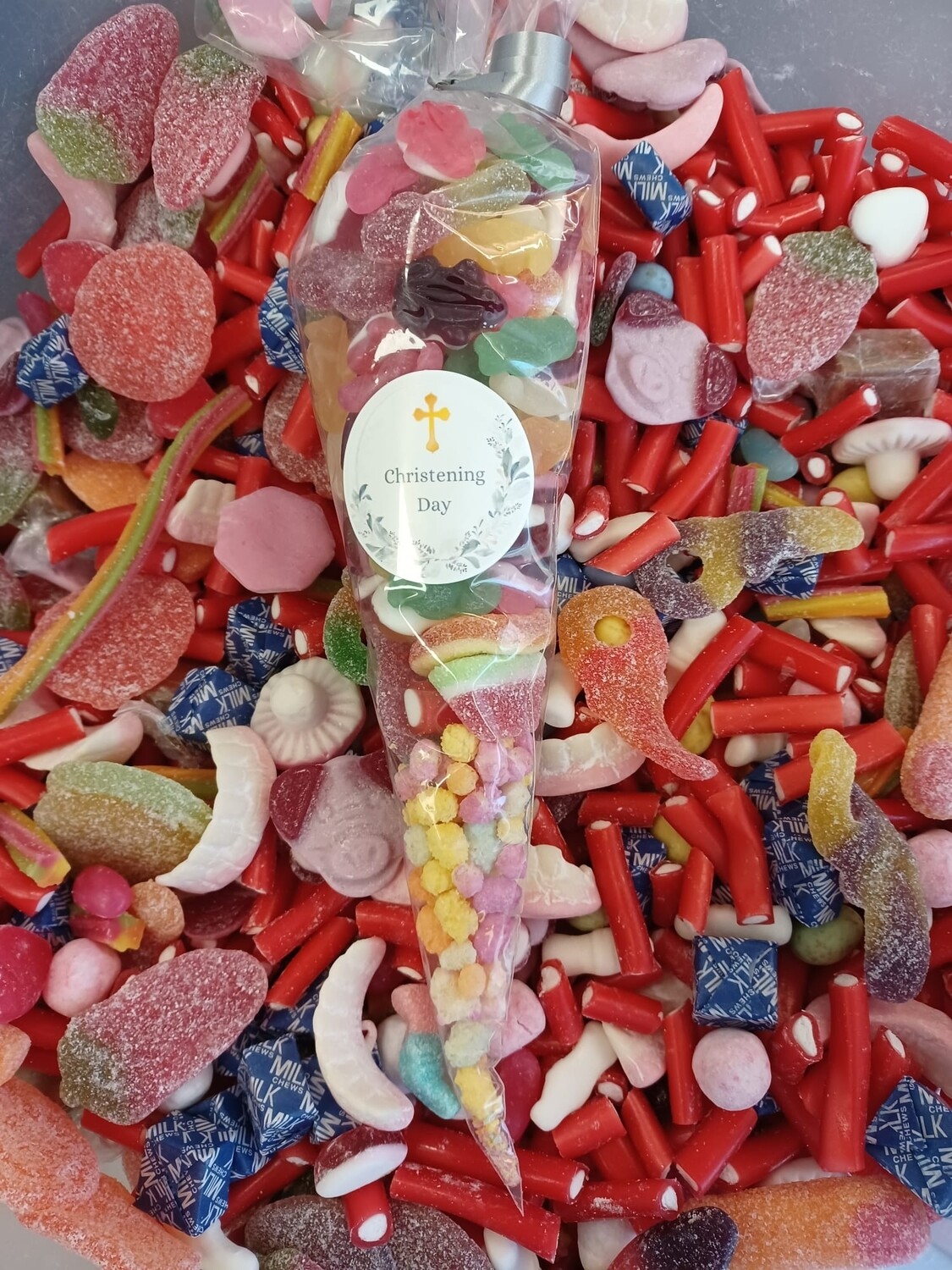 Christening sweetcone colourful 200g