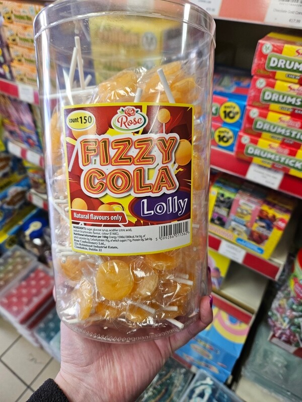 Rose Fizzy Cola lollies