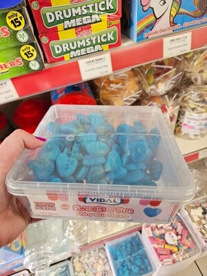 Vidal Shiny blue hearts