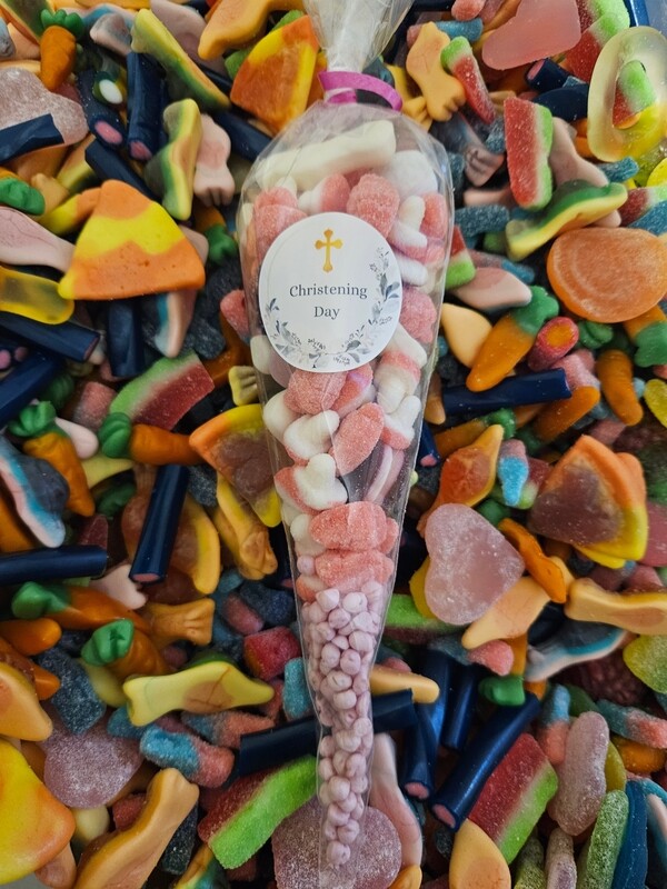 Christening sweetcone pink 200g