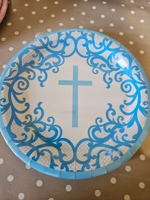 Blue Cross plate 21.9cm 8pk (large)