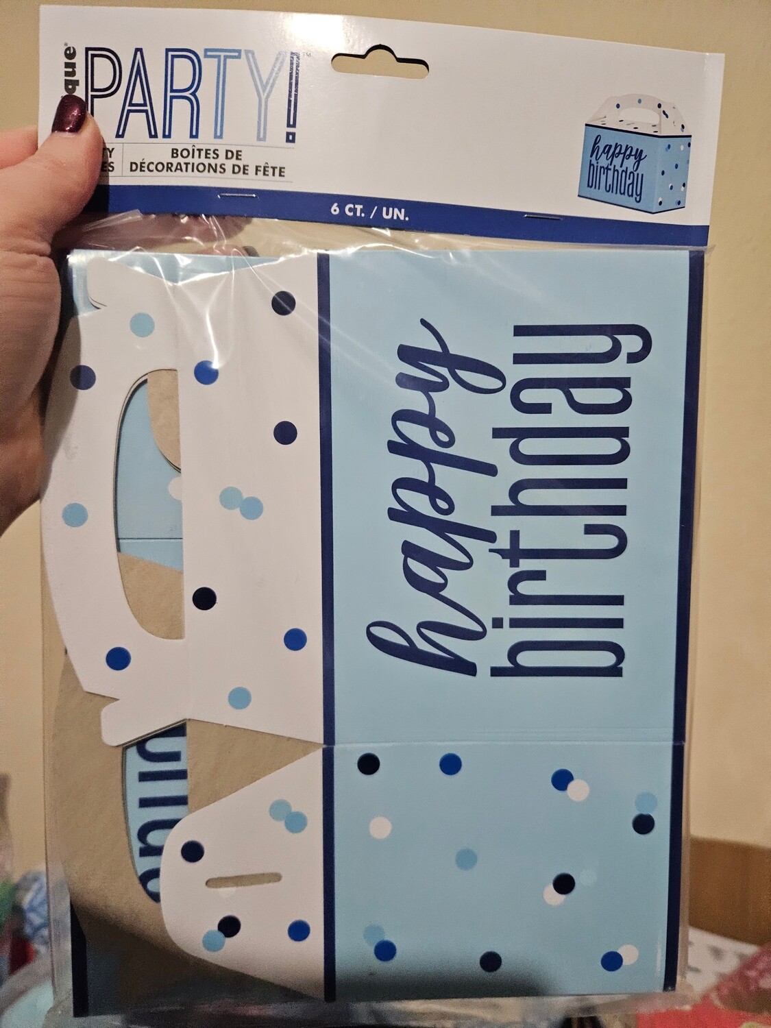 Happy birthday box blue 6pk