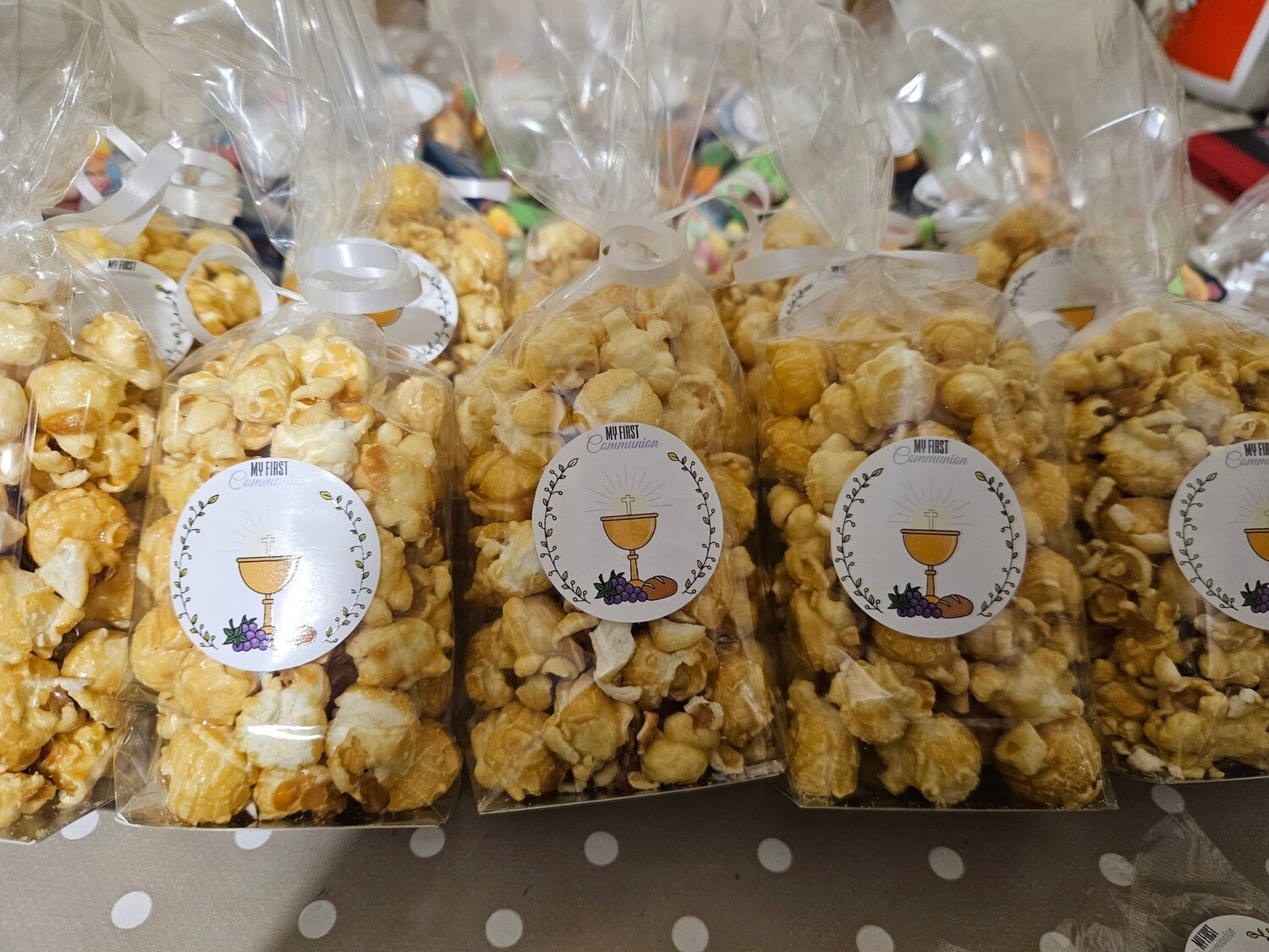 Christening popcorn bag