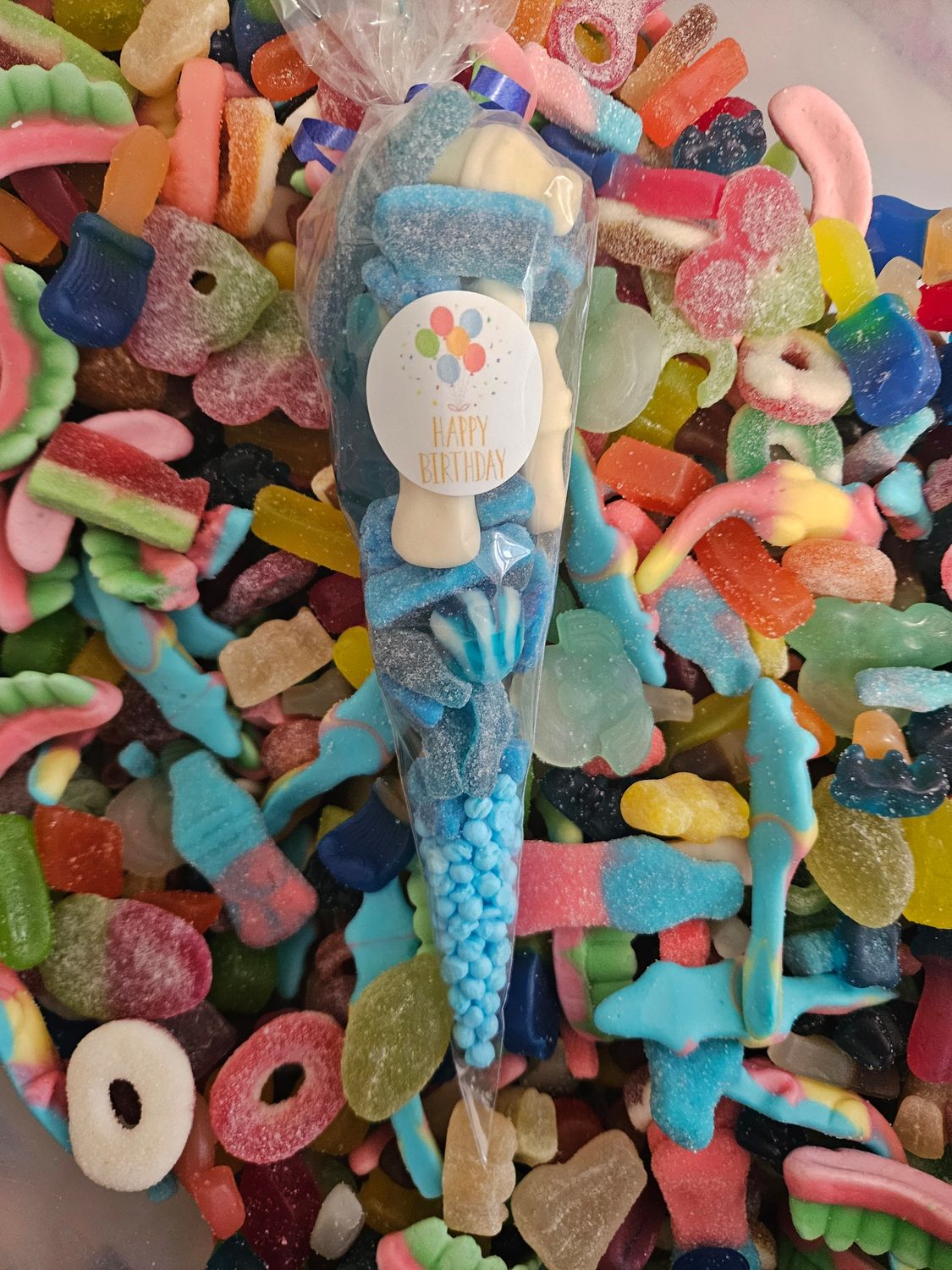 Happy birthday blue sweetcone