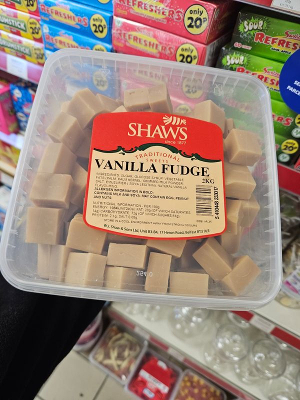 Shaws vanilla fudge 2kg