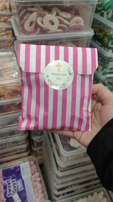 Christening pink 100g jellies bag