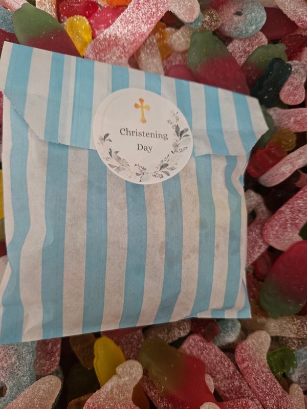 Christening blue 100g jellies bag