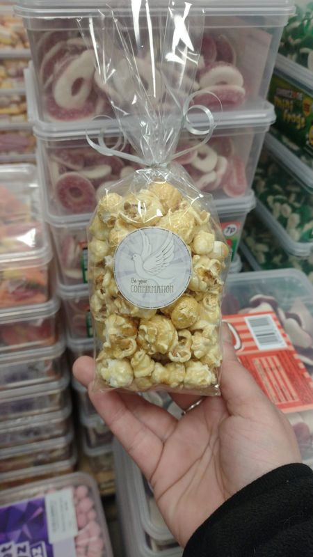 Confirmation popcorn bag