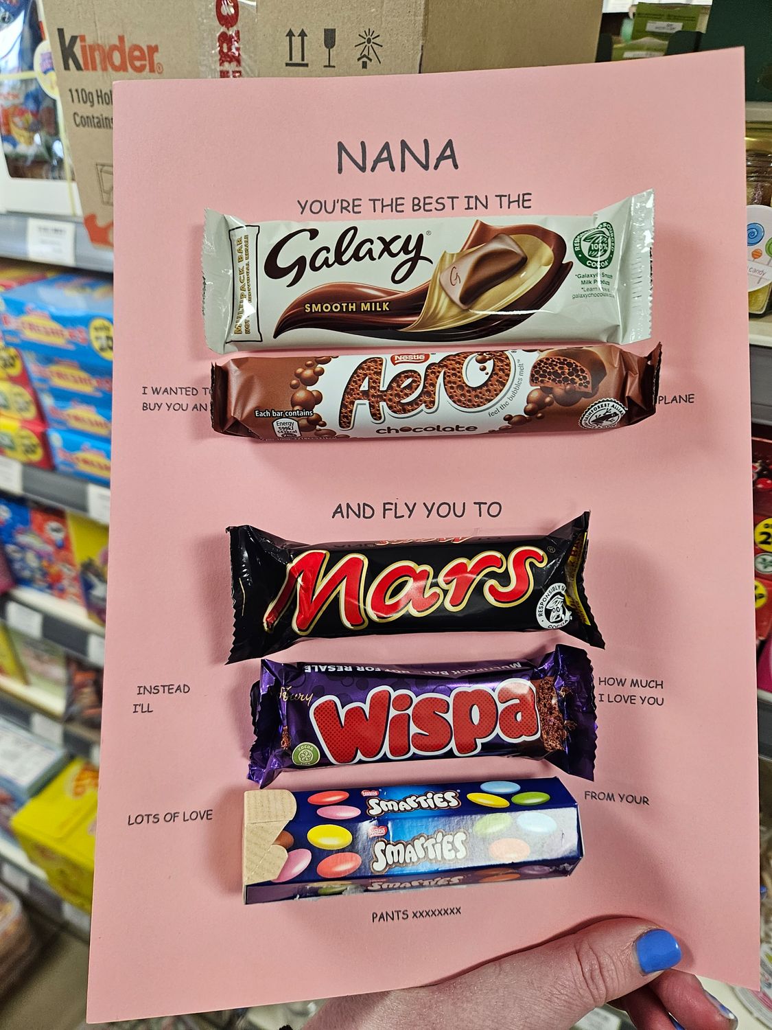 Nana chocolate card