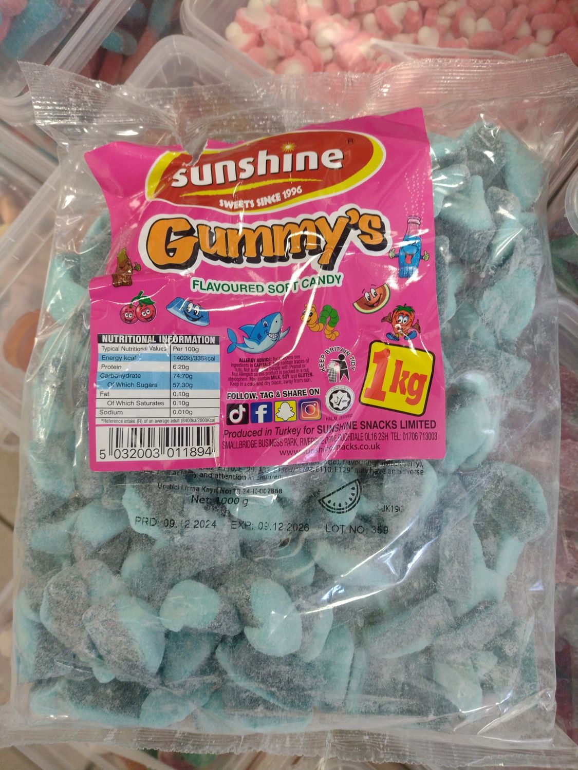 Sunshine gummys slices 1kg