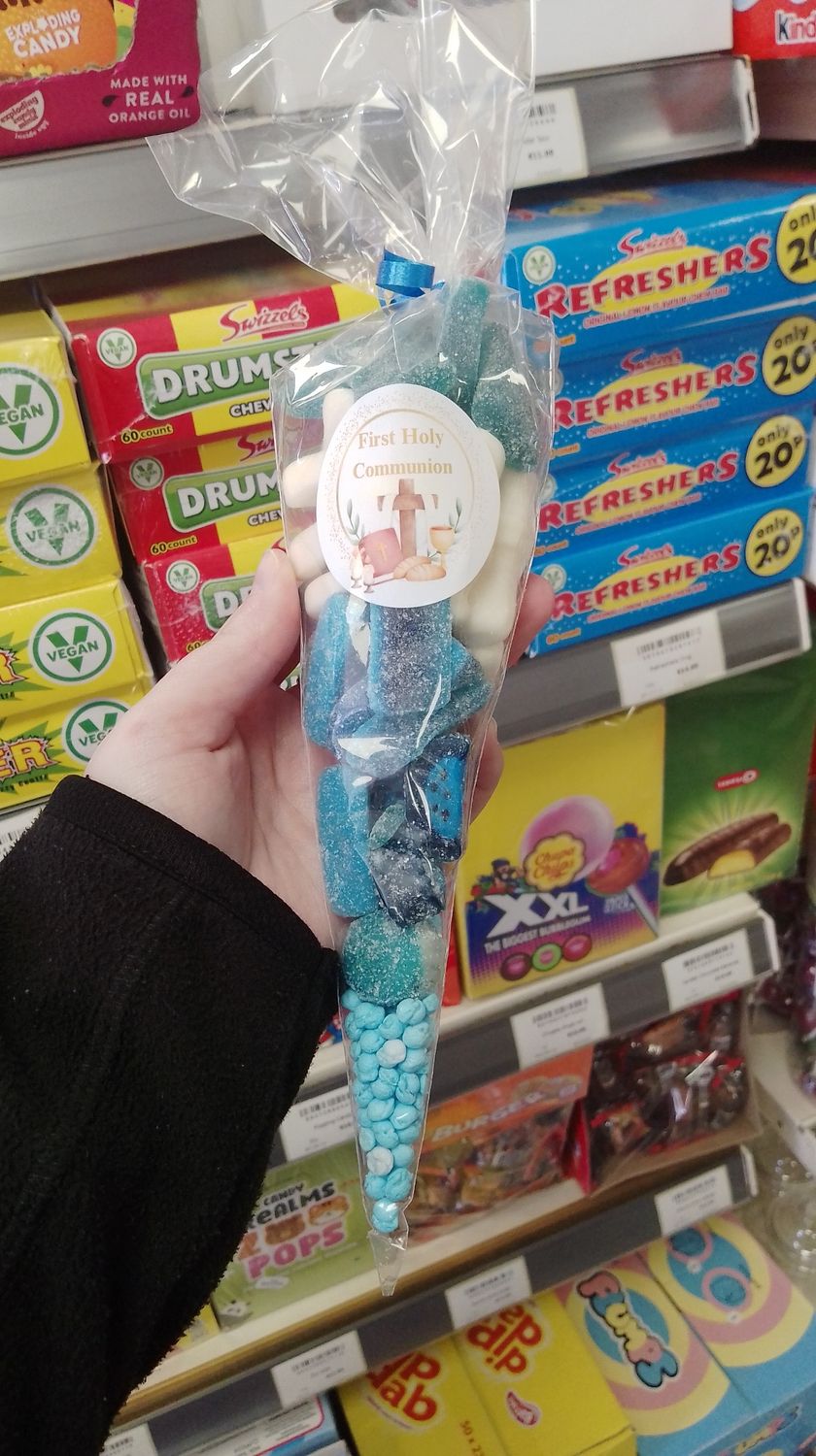 Communion Sweet Cone Blue 200g
