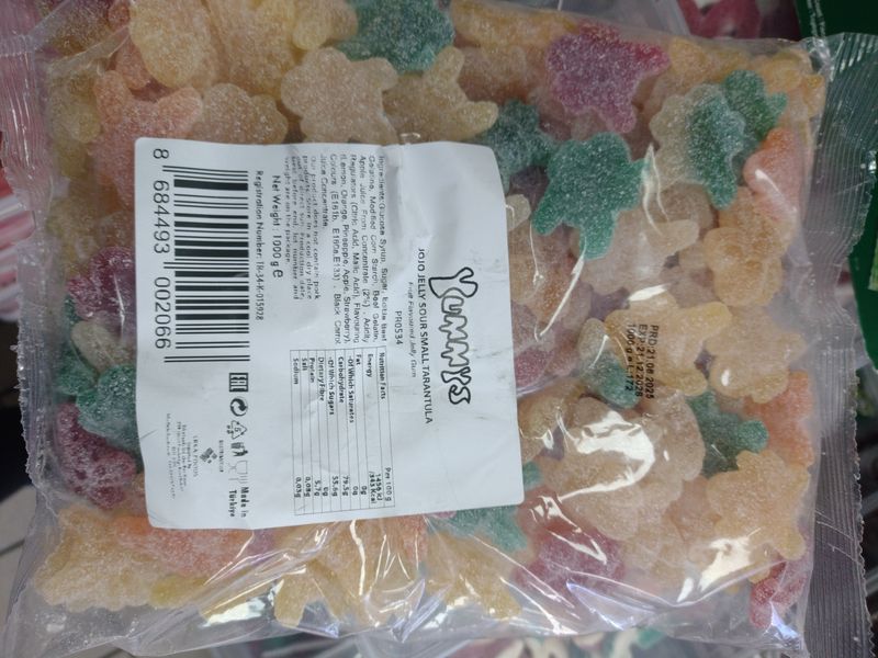 Yummys sour small tarantula 1kg