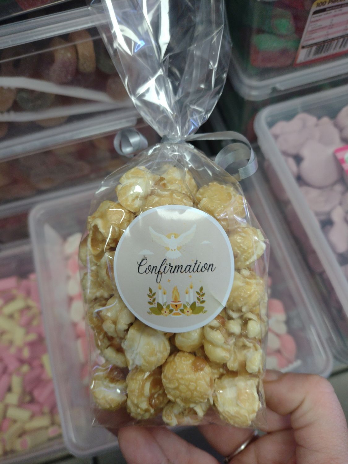 Confirmation popcorn bag