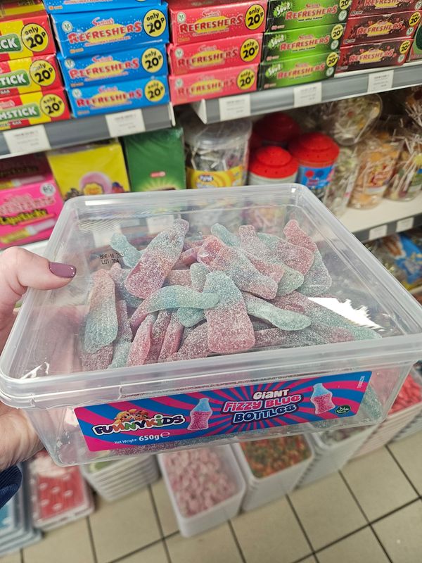 Funnykids giant fizzy blue bottles